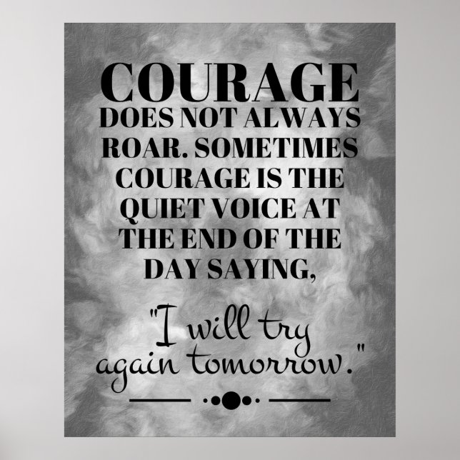 Affiche Le courage ne rugit pas toujours (Devant)