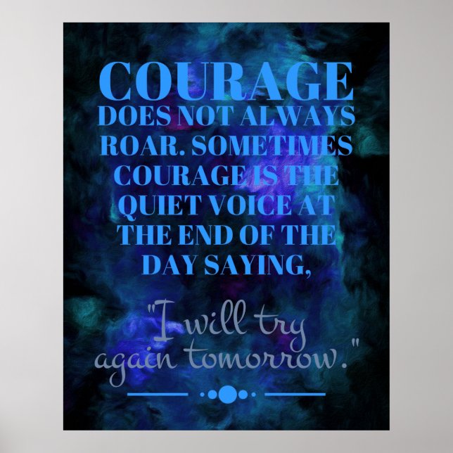 Affiche Le courage ne rugit pas toujours (Devant)