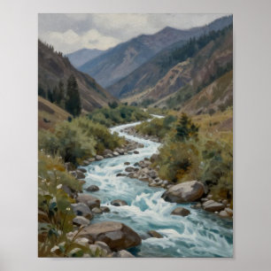 Affiche Le Courant Tourbillonnant : Une Rivière Glaciaire