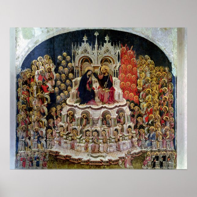 Affiche Le couronnement de la Vierge au Paradis, 1438 (Devant)