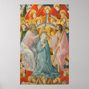 Affiche Le couronnement de la Vierge avec de l'huile de