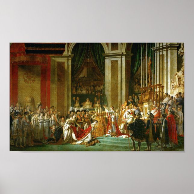 Affiche Le couronnement de Napoléon, Jacques-Louis David (Devant)