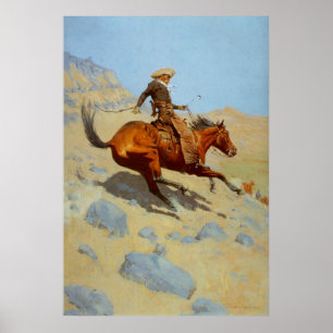 Affiche Le Cowboy de Frederic Remington (1902)