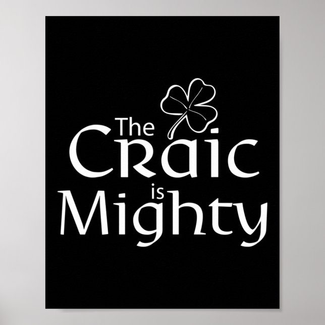 Affiche Le Craic Est Une Jolie St Patrick Irlandaise (Devant)