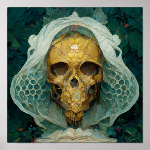 Affiche Le crâne d'abeille de drone Imaginaire Sci-Fi