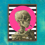Affiche Le crâne d'un squelette avec la cigarette brûlante<br><div class="desc">Une touche moderne à l'oeuvre célèbre de Vincent Van Gogh; Crâne d'un squelette avec Burning Cigarette. Cette version funky de l'oeuvre est là pour apporter des vibes maximalistes et des couleurs à vos murs !</div>