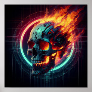 Affiche Le crâne et le feu