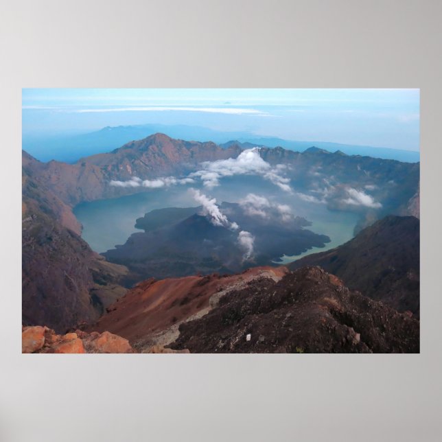 Affiche Le cratère de Rinjani (Devant)
