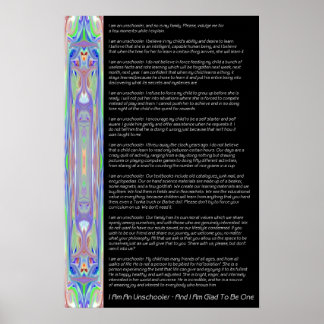 Affiche Le Credo de Unschooler