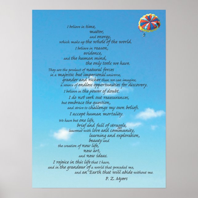 Affiche Le credo des athées (Devant)