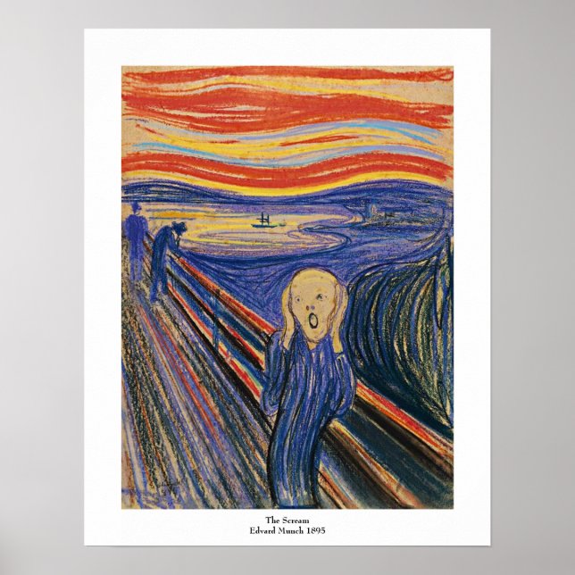 Affiche Le cri d'Edvard Munch (Devant)