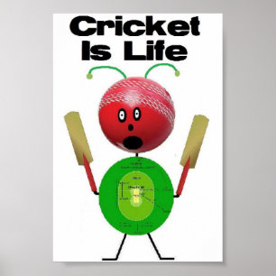 Affiche Le cricket est la vie