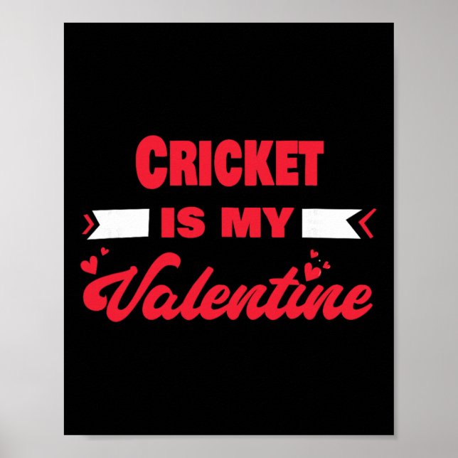 Affiche Le cricket est mon valentin Saint-Valentin drôle d (Devant)