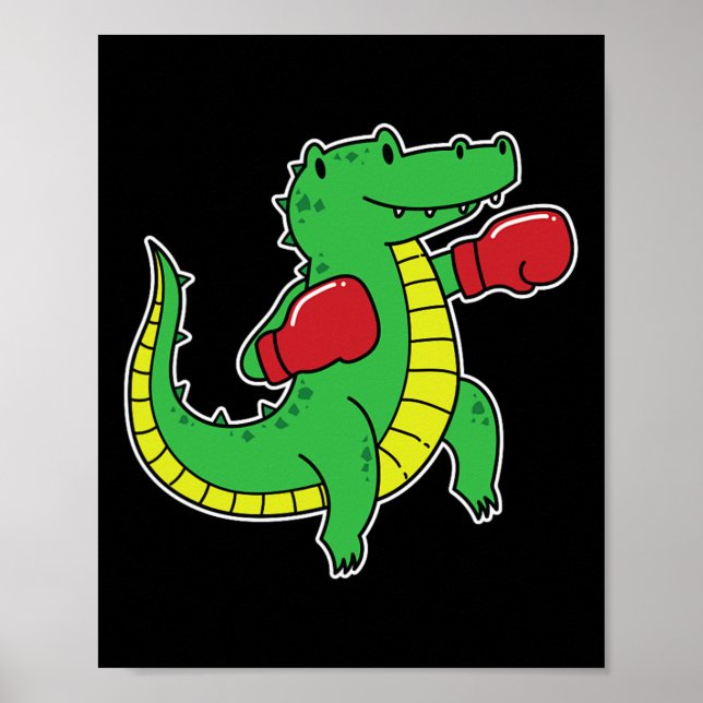 Affiche Le crocodile fait la boxe (Devant)