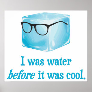 Affiche Le Cube De Glace Hipster Était De L'Eau Avant D'Êt