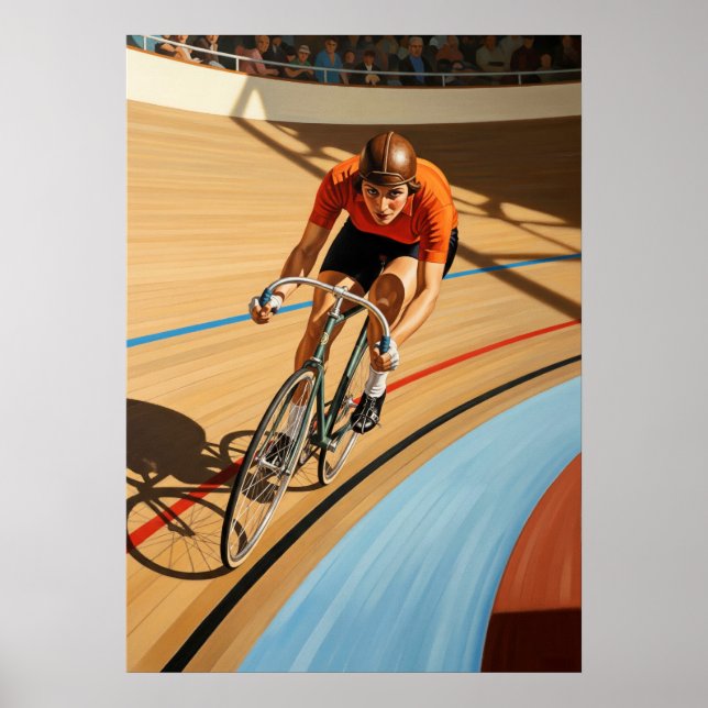 AFFICHE LE CYCLISTE DU VÉLODROME (Devant)