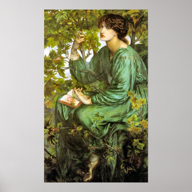Affiche Le Daydream 1880 Pré Raphaelite Beauté (Devant)