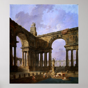 Affiche Le débarquement par Hubert Robert
