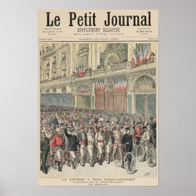 Affiche Le Début de la Course sur Route (Devant)