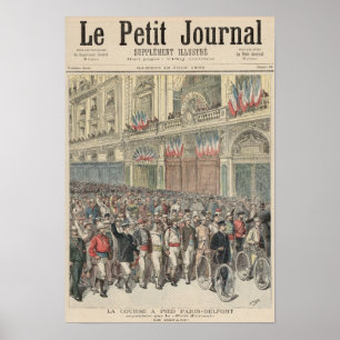 Affiche Le début de l'épreuve sur route