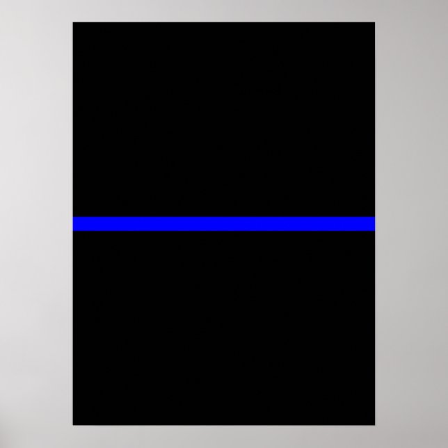 Affiche Le Décor Symbolique De Ligne Bleue Mince (Devant)