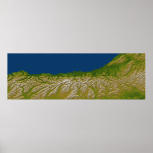 Affiche Le défaut alpin le long de la côte ouest