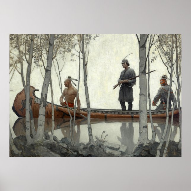 Affiche Le Dernier des Mohicans par N. C. Wyeth (Devant)