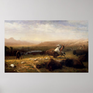 Affiche Le Dernier du Buffalo par Albert Bierstadt