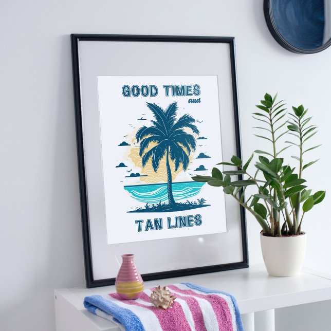 Affiche Le design paradisiaque tropical. (Créateur téléchargé)