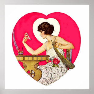 Affiche Le désir du coeur par C Coles Phillips