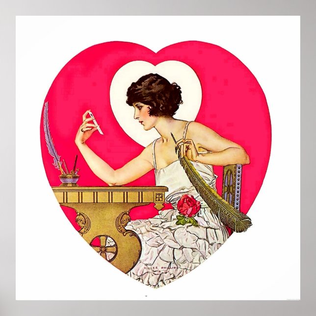Affiche Le désir du coeur par C Coles Phillips (Devant)