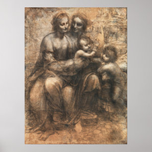 Affiche Le dessin de Léonard de Vinci Le Cartoon de Léonar