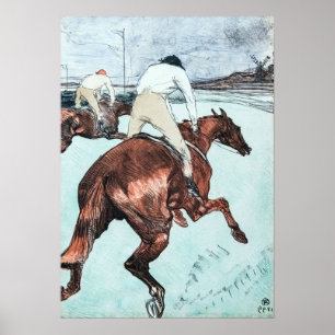 Affiche Le dessin du Jockey par Henri de Toulouse-Lautrec