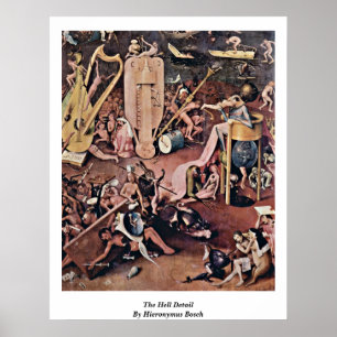 Affiche Le détail d'enfer par Hieronymus Bosch