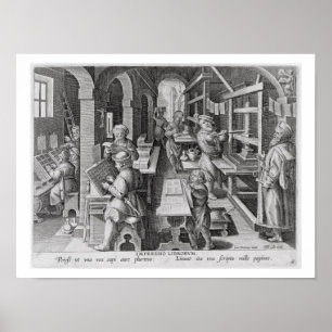 Affiche Le développement de l'impression, plaquent 5 du