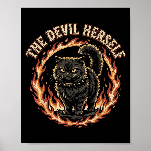 Affiche Le Diable Rétro Occulte Femmes Féminité Sombre (Devant)