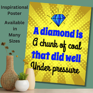 Affiche Le diamant est le charbon - Motivationnel, Inspira
