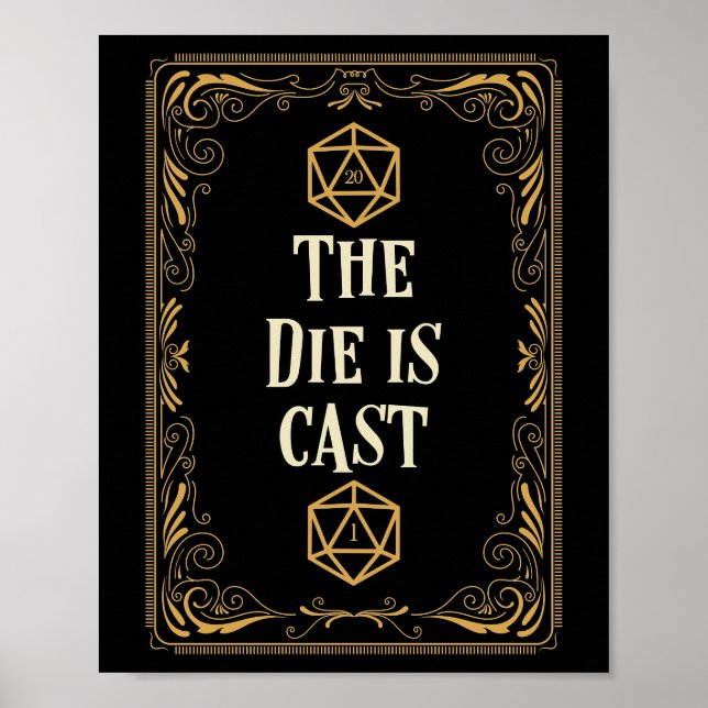 Affiche Le Die est Cast D20 Dice Tabletop RPG (Devant)