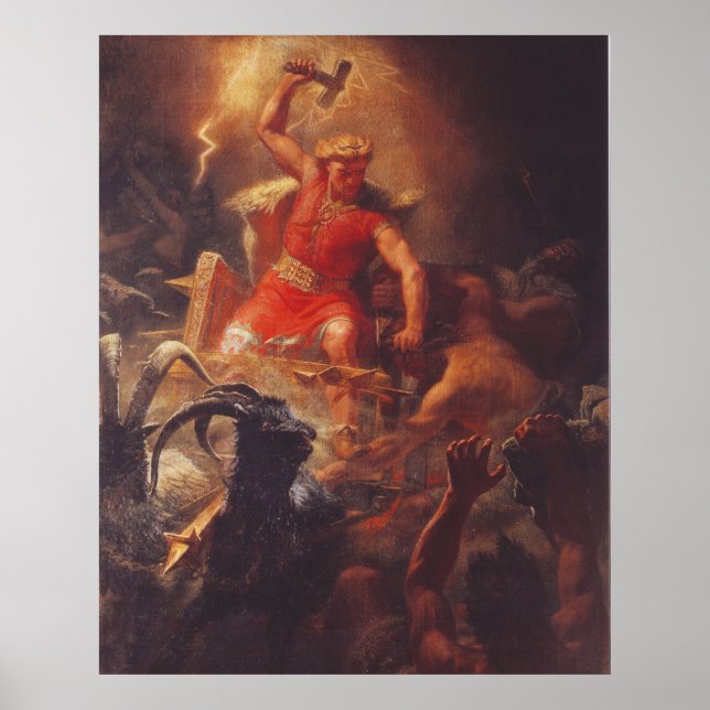 Affiche Le Dieu Thor se bat (Devant)