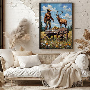 Affiche Le dilemme de Bigfoot : l'Elk et le Wagon