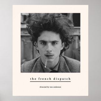 Affiche Le Dispatch français Wes Anderson Timothee Chalame
