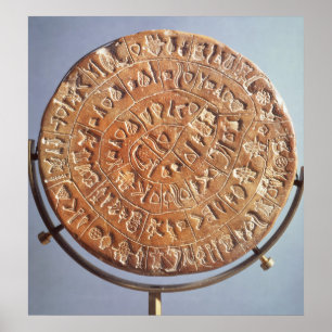 Affiche Le disque de Phaistos, avec l'importance inconnue