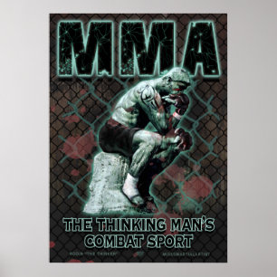 Affiche Le Dk de combat MIXED MARTIAL ART penseur