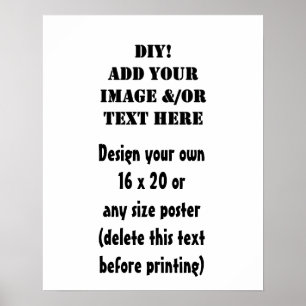 Affiche Le do-it-yourself conçoivent votre propre 16 x 20