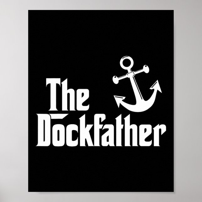 Affiche Le Dockfather Drôle De Bateau De Pêche Papa Capt (Devant)