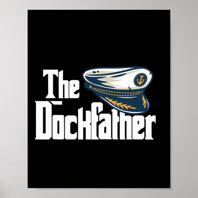 Affiche Le Dockfather Drôle De Bateau De Pêche Papa Capt (Devant)