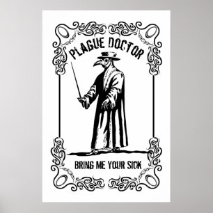 Affiche Le docteur Halloween Props de peste