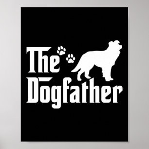 Affiche Le Dogfather Tee Fête des pères Cadeau Amoureux de