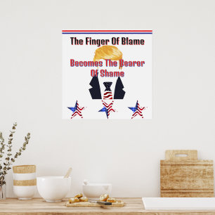 Affiche Le Doigt De L'Affiche De Trump Qui Porte La Respon