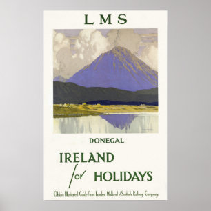 Affiche Le Donegal, Irlande pendant des vacances